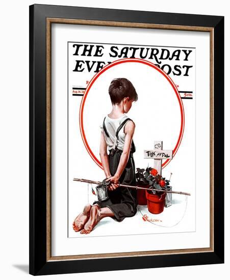 "'Tige, My Pal'," Saturday Evening Post Cover, August 16, 1924-Elbert Mcgran Jackson-Framed Giclee Print