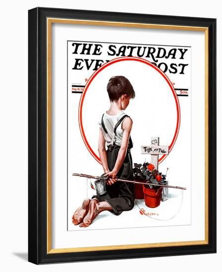 "'Tige, My Pal'," Saturday Evening Post Cover, August 16, 1924-Elbert Mcgran Jackson-Framed Giclee Print