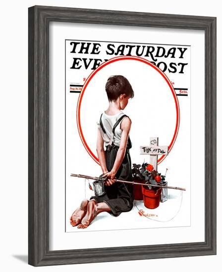 "'Tige, My Pal'," Saturday Evening Post Cover, August 16, 1924-Elbert Mcgran Jackson-Framed Premium Giclee Print