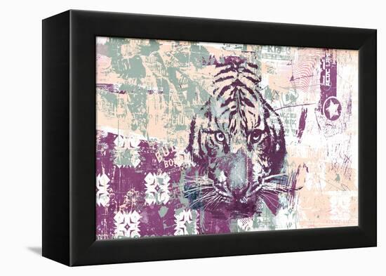 Tiger Abstraction, 2016 (Collage on Canvas)-Teis Albers-Framed Premier Image Canvas