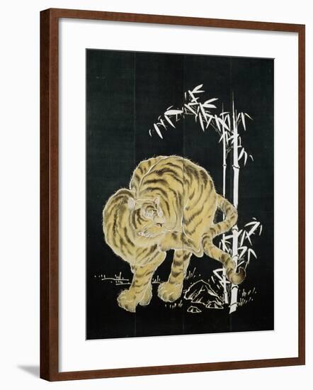 Tiger and Bamboo-null-Framed Giclee Print