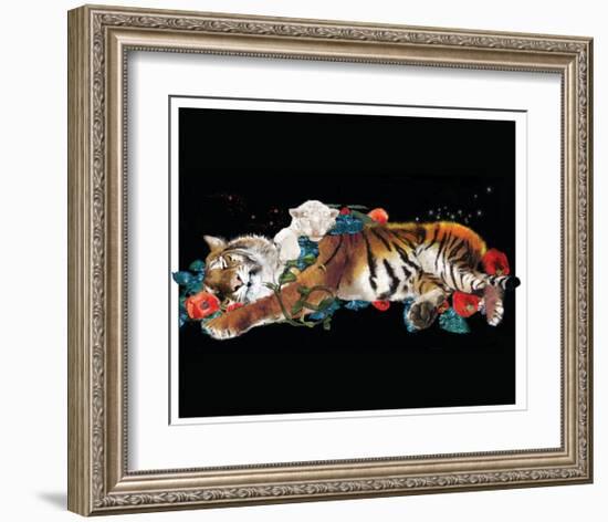 Tiger And Cub-Nancy Tillman-Framed Art Print