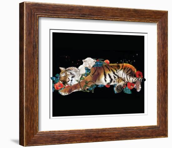 Tiger And Cub-Nancy Tillman-Framed Art Print