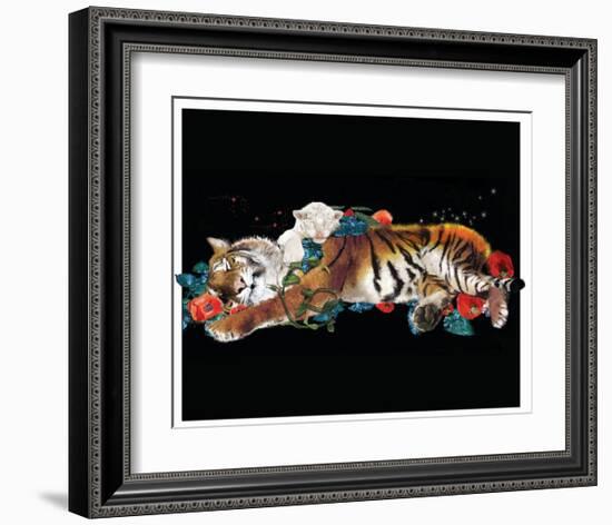 Tiger And Cub-Nancy Tillman-Framed Art Print