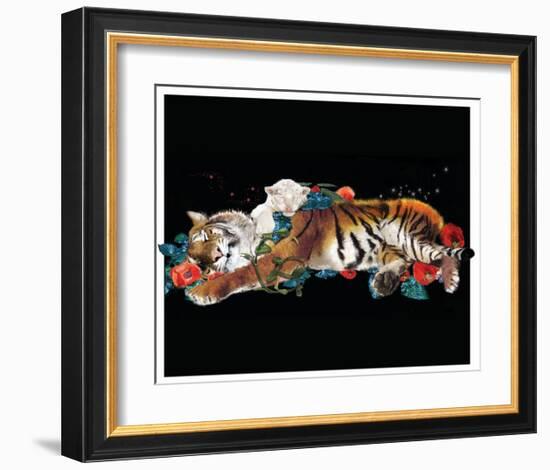 Tiger And Cub-Nancy Tillman-Framed Art Print