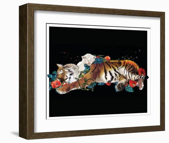 Tiger And Cub-Nancy Tillman-Framed Art Print