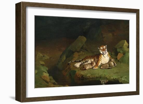 Tiger and Cubs-Jean Leon Gerome-Framed Art Print