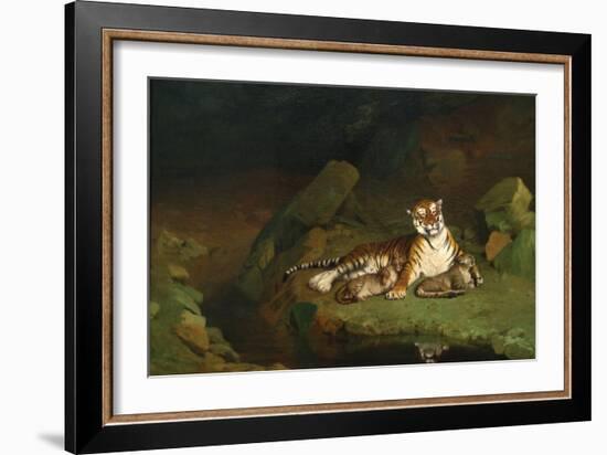 Tiger and Cubs-Jean Leon Gerome-Framed Art Print