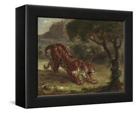 Tiger and Snake, 1862-Eugene Delacroix-Framed Premier Image Canvas