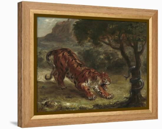 Tiger and Snake, 1862-Eugene Delacroix-Framed Premier Image Canvas