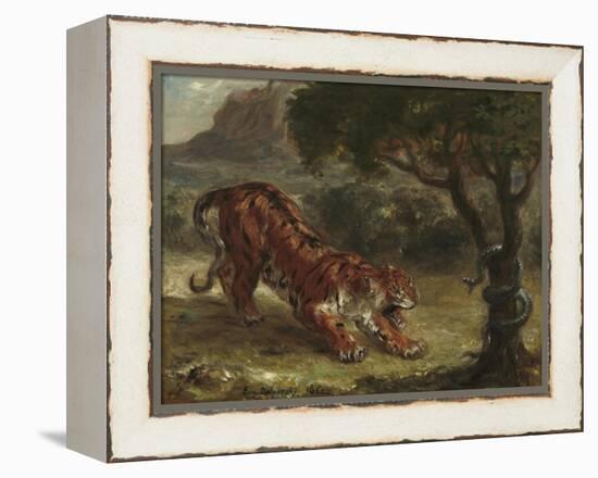 Tiger and Snake, 1862-Eugene Delacroix-Framed Premier Image Canvas