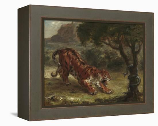 Tiger and Snake, 1862-Eugene Delacroix-Framed Premier Image Canvas