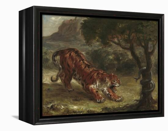 Tiger and Snake, 1862-Eugene Delacroix-Framed Premier Image Canvas