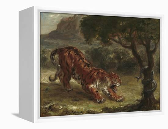 Tiger and Snake, 1862-Eugene Delacroix-Framed Premier Image Canvas