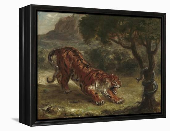 Tiger and Snake, 1862-Eugene Delacroix-Framed Premier Image Canvas