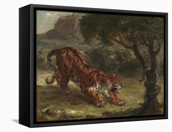 Tiger and Snake, 1862-Eugene Delacroix-Framed Premier Image Canvas