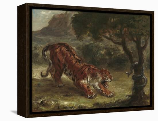 Tiger and Snake, 1862-Eugene Delacroix-Framed Premier Image Canvas