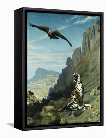 Tiger and Vulture-Jean Leon Gerome-Framed Premier Image Canvas