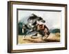 'Tiger Attacking a Wild Horse' Giclee Print - Eugene Delacroix | Art.com