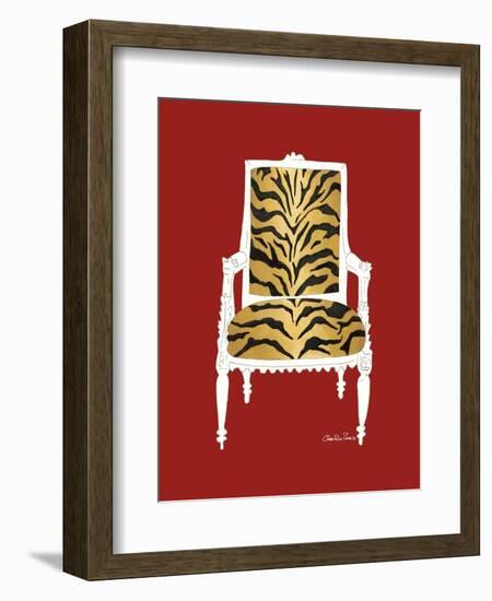 Tiger Chair on Red-Chariklia Zarris-Framed Premium Giclee Print