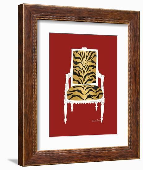 Tiger Chair on Red-Chariklia Zarris-Framed Premium Giclee Print