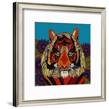 Tiger Chief Blue-Sharon Turner-Framed Art Print