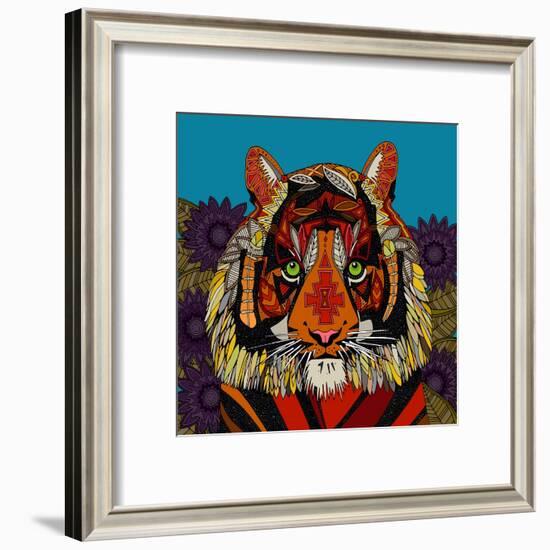 Tiger Chief Blue-Sharon Turner-Framed Art Print