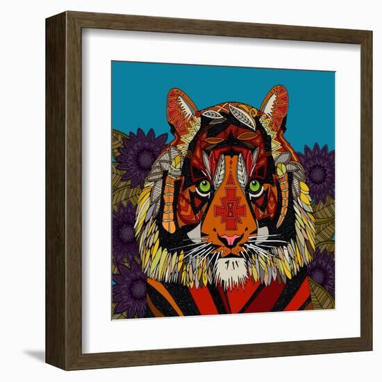 Tiger Chief Blue-Sharon Turner-Framed Art Print