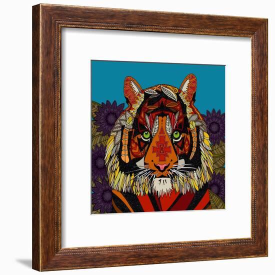 Tiger Chief Blue-Sharon Turner-Framed Art Print