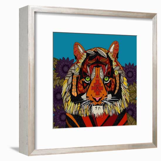 Tiger Chief Blue-Sharon Turner-Framed Art Print