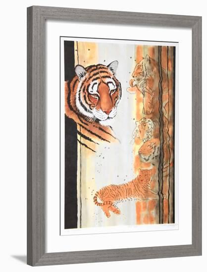 Tiger Composition-Caroline Schultz-Framed Collectable Print