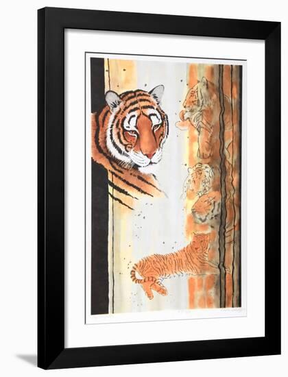 Tiger Composition-Caroline Schultz-Framed Collectable Print