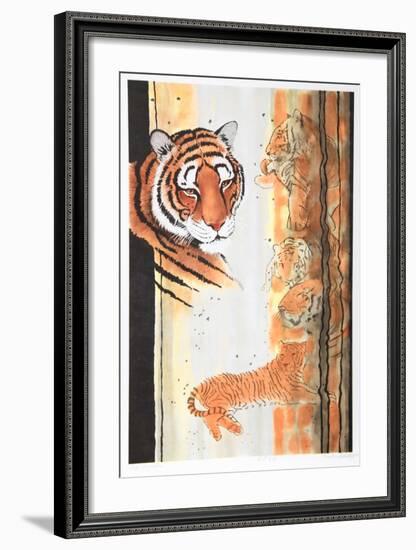 Tiger Composition-Caroline Schultz-Framed Collectable Print