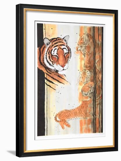 Tiger Composition-Caroline Schultz-Framed Collectable Print