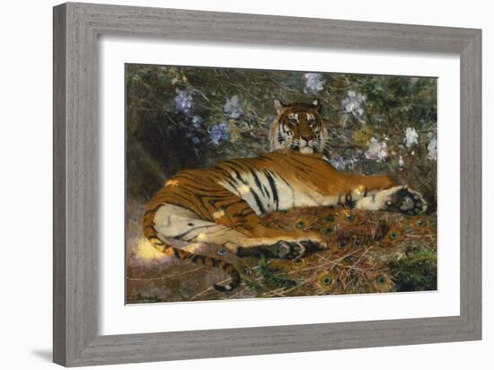 Tiger from Annam; Tigre de l'Annam-Gustave Surand-Framed Giclee Print