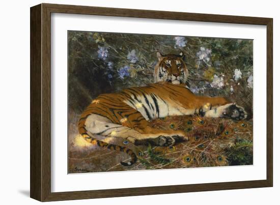 Tiger from Annam; Tigre de l'Annam-Gustave Surand-Framed Giclee Print