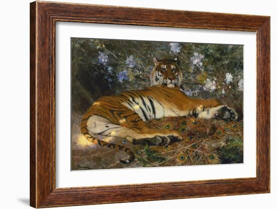 Tiger from Annam; Tigre de l'Annam-Gustave Surand-Framed Giclee Print