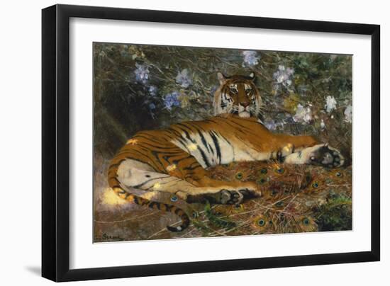 Tiger from Annam; Tigre de l'Annam-Gustave Surand-Framed Giclee Print