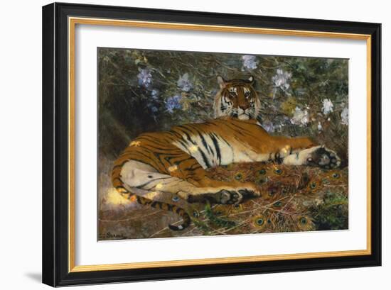 Tiger from Annam; Tigre de l'Annam-Gustave Surand-Framed Giclee Print