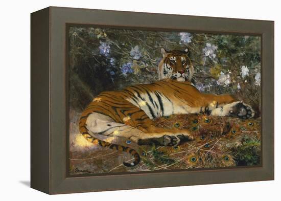 Tiger from Annam; Tigre de l'Annam-Gustave Surand-Framed Premier Image Canvas