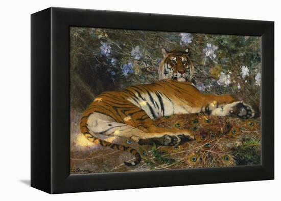 Tiger from Annam; Tigre de l'Annam-Gustave Surand-Framed Premier Image Canvas