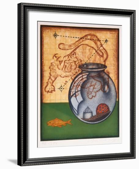 Tiger, Goldfish and Bowl-Tighe O'Donoghue-Framed Limited Edition