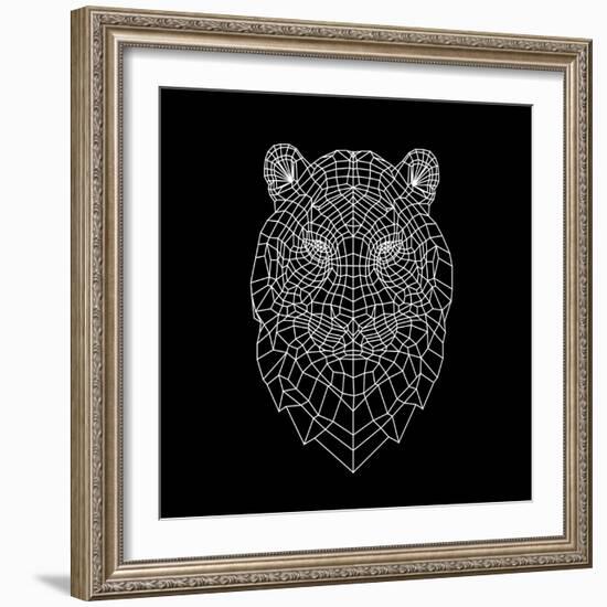 Tiger Head Mesh-Lisa Kroll-Framed Art Print