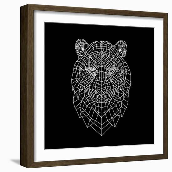 Tiger Head Mesh-Lisa Kroll-Framed Art Print