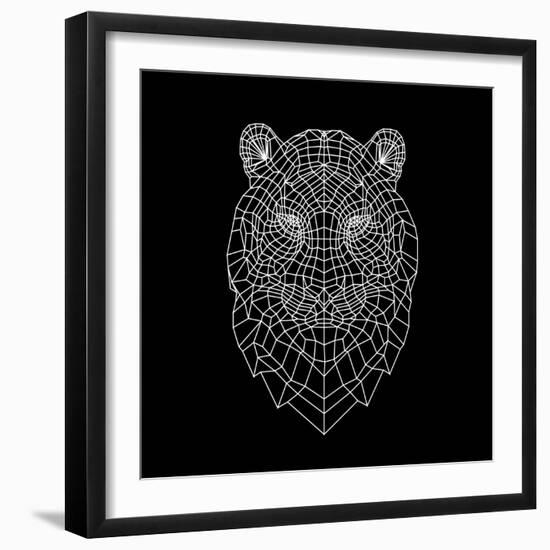 Tiger Head Mesh-Lisa Kroll-Framed Art Print