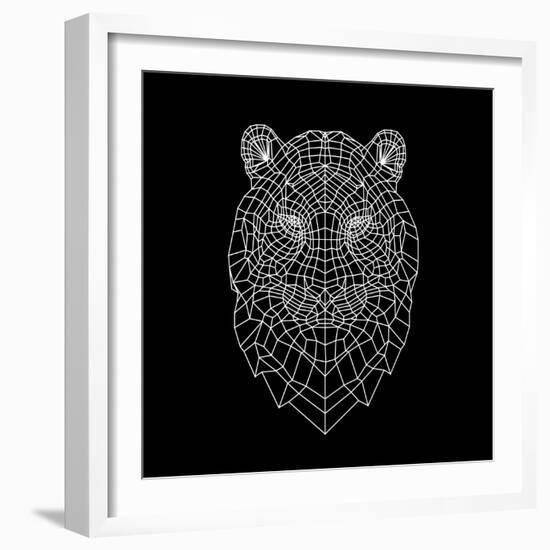 Tiger Head Mesh-Lisa Kroll-Framed Art Print