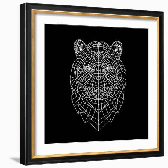 Tiger Head Mesh-Lisa Kroll-Framed Art Print