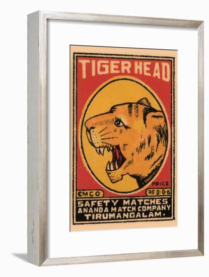 Tiger Head Safety Matches-null-Framed Art Print