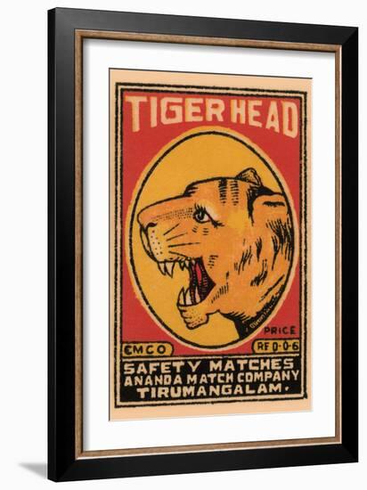 Tiger Head Safety Matches-null-Framed Art Print