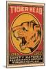 Tiger Head Safety Matches-null-Mounted Art Print